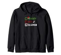 Naughty Nice Algerian Funny Argelino Navidad Santa Argelia Sudadera con Capucha