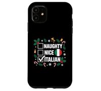 Naughty Nice Italian Funny Christmas Italia Flag Holiday Carcasa para iPhone 11