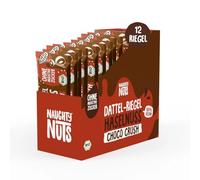 Naughty Nuts BIO Barritas de Dátiles con Avellanas y Chocolate - Veganas, sin Gluten, sin Azúcares Refinados - 12 x 30 g