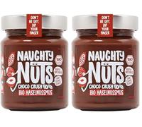NAUGHTY NUTS Bio Mantequilla de Avellanas Choco Crush | Chocolate vegano | 100% Naturales | Sin aceite de palma ni azúcar | Ideal como aderezo para muesli 250 g (Paquete de 2)