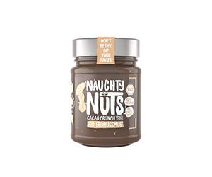 NAUGHTY NUTS Crujiente de Cacao y Mantequilla de Cacahuete Bio | Mantequilla de maní vegana | 100% Naturales | Sin aceite de palma ni azúcar | Ideal como aderezo para muesli 250 g