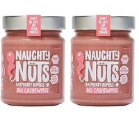 NAUGHTY NUTS Mantequilla de Anacardos Bio Frambuesa Rumble-Vegana, 100% Natural, Sin Aceite de Palma ni Azúcar-250g (Paquete de 2)
