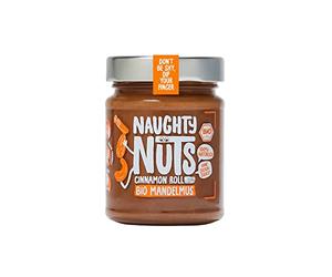 NAUGHTY NUTS Rollo de canela y mantequilla de almendras Bio | Con almendras y canela | 100% Natural y Vegano | Sin aceite de palma ni azúcar | Ideal como aderezo para muesli - 250 g