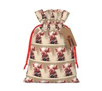 Naughty Pig Baby Printing - Bolsa de Navidad con cordón para todos los adultos para regalar Halloween