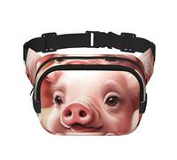 Naughty Pig Baby - Riñonera unisex de moda, elegantes para entrenamientos, correr, viajar y senderismo, Black, Talla única
