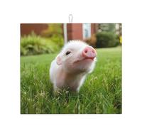 Naughty Pig Baby - Tapete absorbente de cocina con patrón de bebé, tapete de drenaje para encimera, adecuado para almacenar cubiertos, cuchillos y tazas