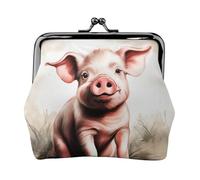 Naughty Pigs Baby 1 - Monedero para mujer, monedero pequeño con cierre de beso, para monedas, tarjetas, objetos pequeños