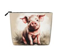 Naughty Pigs Baby 1 - Neceser con impresión de gran capacidad para mujer, para uso diario, viajes, Black, Talla única