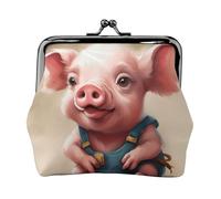 Naughty Pigs - Monedero pequeño con estampado de cerdos para mujer, monedero pequeño con cierre de beso, para monedas, tarjetas, objetos pequeños