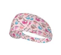 Naughty Sloth Baby - Diadema deportiva elástica con banda elástica, perfecta para cascos, correr, ciclismo, gimnasio, entrenamientos