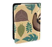Naughty Sloth Baby - Funda para pasaporte con estampado de perezoso para tarjetas y documentos, Black, Talla única