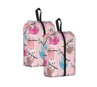 Naughty Sloth Baby Print - Bolsa de equipaje de viaje de gran capacidad para zapatos, impermeable, portátil, para nadar, 2 unidades., Talla única, Cierre de cremallera, con una correa tejida en la