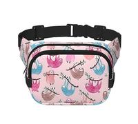 Naughty Sloth Baby Print - Riñonera elegante y práctica, ajustable, perfecta para viajes y actividades al aire libre, Black, Talla única