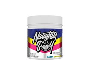 NaughtyBoy Pump Pre-Workout - 400 g, chicle de caramelo, sin estimulantes, tecnología Cell SWELL, bomba, enfoque, rendimiento e hidratación