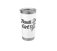 Nauti Girl Funny Nautical Vaso térmico de acero inoxidable de doble pared