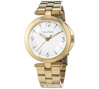 Nautica 0656086079654 - Reloj Analógico para Mujer, Color Nácar Oro