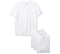 Nautica 4 Pack Cotton Crew Neck T-Shirts Undershirts Camiseta, Blanco, L (Pack de 4) Hombres