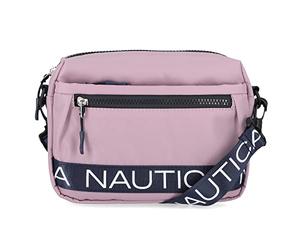 Nautica Bolso cruzado de nailon con correa ajustable para el hombro, rosa lila, Rosa Lila