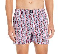Nautica Classic Cotton Woven Boxer Bxer, Estampado de pez Geo-RWB, L para Hombre