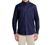 Nautica Camisa Oxford abotonada de manga larga para uniforme escolar para hombre joven, marino, X-Large
