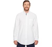 Nautica Camisa Oxford de Manga Larga con Botones para Hombre Grande y Alto - Blanco - XX