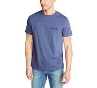 Nautica - Camiseta de manga corta con cuello redondo para hombre, Azul (Blue Indigo), X-Large