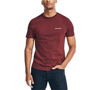 Nautica - Camiseta de Manga Corta con Cuello Redondo para Hombre, Azul Rey borgoña, X-Large