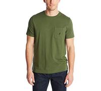 Nautica Solid Crew Neck Short Sleeve Pocket T-Shirt Camiseta, Madera de Pino Verde, XXL para Hombre