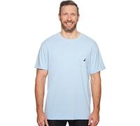 Nautica Solid Crew Neck Short Sleeve Pocket T-Shirt Camiseta, Noon Blue (Luna Azul), 2X para Hombre