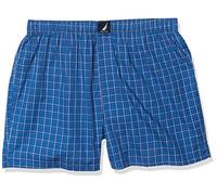 Nautica Classic Cotton Woven Boxer Bxer, Diseãƒ±o A Cuadros con Windsurf Azul, S para Hombre