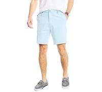 Nautica Classic Fit Flat Front Stretch Solid Chino 8.5" Deck Shorts Pantalones Cortos Informales, La Verdadera Armada, 31 para Hombre