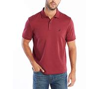 Nautica Classic Fit Short Sleeve Soft Cotton Polo Shirt Camisa, Barolo Solid, XL para Hombre