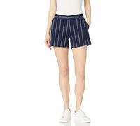 Nautica Comfort Tailored Stretch Cotton Solid and Novelty Short Pantalones Cortos, Azul Marino A Rayas, 36 para Mujer