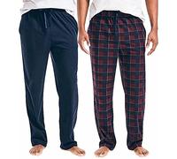 Nautica Conjunto de pantalones de pijama de forro polar suave para hombre, paquete de 2, Barco Peligro Borgoña, XX-Large