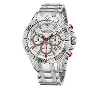 Nautica - Correa de Acero Inoxidable para Hombre, NST Chrono y Correa de Silicona Negra (Modelo: NAPNSF205), Pulsera, Deporte