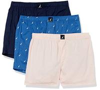 Nautica Cotton Woven 3 Pack Boxers Bóxer, Peacoat/Oasis Pink/Sails Bolt Blue, XL (Pack de 3) para Hombre