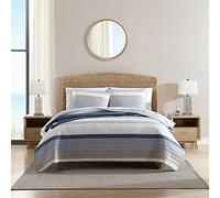 Nautica Inicio | Colección Galewood | Juego de Ropa de Cama - Edredón de algodón Ultra Suave de Primera Calidad, Colcha cómoda para Todas Las Estaciones, Individual, Azul