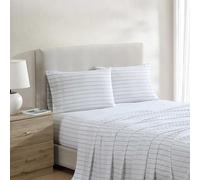 Nautica - Juego de sábanas de algodón percal Ligero con Fundas de Almohada a Juego, tamaño Queen, Frescas y Suaves, Certificado Oeko-Tex, Verde (Skippers Island Green)