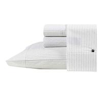 Nautica - Juego de sábanas Individuales, Juego de Ropa de Cama de percal de algodón, crujiente y Fresco, Ligero y Transpirable (línea boya Gris, Individual)