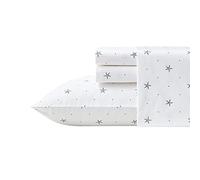 Nautica - Juego de sábanas Individuales, Juego de Ropa de Cama de percal de algodón, crujiente y Fresco, Ligero y Transpirable (Estrella con Lentejuelas, Azul costero, Individual)