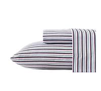 Nautica - Juego de sábanas Queen, Juego de sábanas bajeras y Fundas de Almohada, decoración Casual para el hogar (Rayas Azul Marino, Queen)