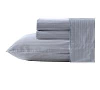 Nautica - Juego de sábanas tamaño King, juego de ropa de cama de percal de algodón ligero y transpirable con fundas a juego, artículos esenciales de cama frescos y frescos, certificado Oeko-Tex (Penny