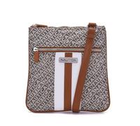 Nautica Lakeside Signature Jaquard North South Crossbody Bag, caqui