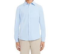 Nautica Long Sleeve Uniform Shirt Camisa, Azul Oxford, XL para Hombre