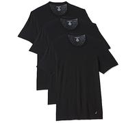 Nautica Men's 3-Pack Cotton Crew Neck T-Shirt, Black New, SM