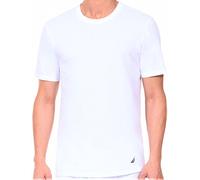 Nautica Men's 3-Pack Cotton Crew Neck T-Shirt, White New, LG