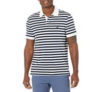 Nautica Men's Big and Tall Classic Fit Short Sleeve 100% Cotton Stripe Soft Polo Shirt