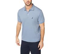 Nautica Men's Big and Tall Classic Fit Short Sleeve Solid Tipped Collar Soft Polo Shirt