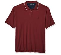Nautica Men's Big and Tall Classic Fit Short Sleeve Solid Tipped Collar Soft Polo Shirt
