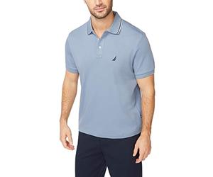 Nautica Men's Big and Tall Classic Fit Short Sleeve Solid Tipped Collar Soft Polo Shirt